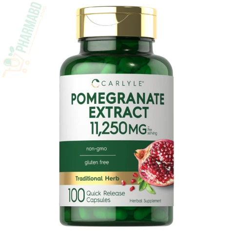 Carlyle Pomegranate Extract Supplement, 100 Capsules