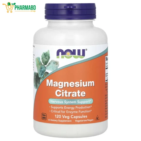 NOW Foods, Magnesium Citrate, Enzyme Function, 120 VegCaps