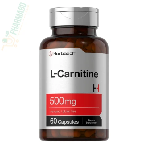 Horbäach L-Carnitine Supplement, 500 mg, 60 Caps