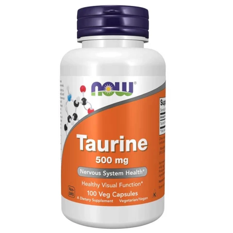 NOW Foods, Taurine Supplement, 500 mg, 100 Veg Caps