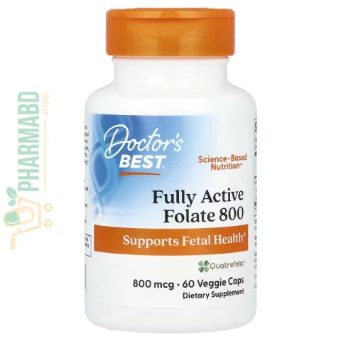 Doctor's Best, Fully Active Folate 800, 800 mcg, 60 Veggie Caps