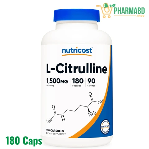 Nutricost L- Citrulline Supplement 180 Capsules (750 mg per Capsule)