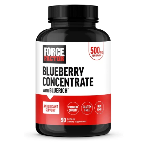 Force Factor Blueberry Concentrate Antioxidants Supplement 90 Softgels