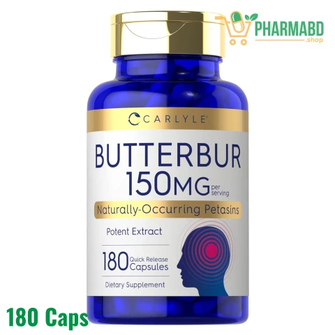 Carlyle Butterbur Supplement 150 mg, 180 Capsules