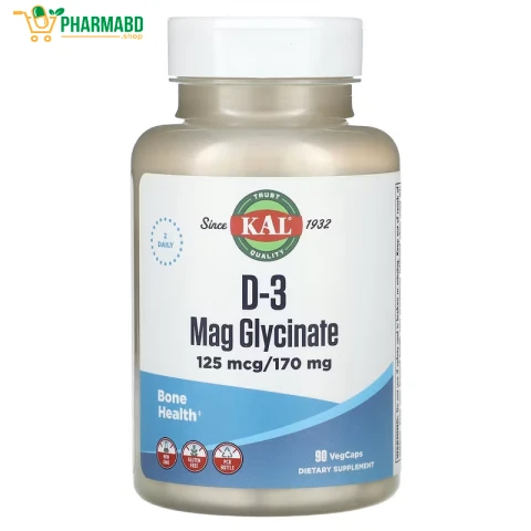 KAL Vitamin D3 & Magnesium Glycinate, 90 VegCaps