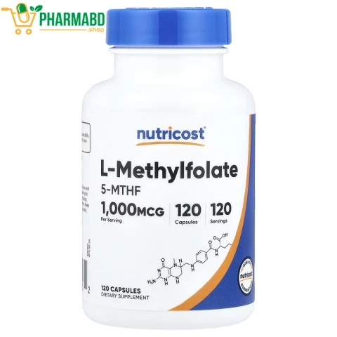 Nutricost L-Methylfolate Supplement 1000 mcg, 120 Capsules