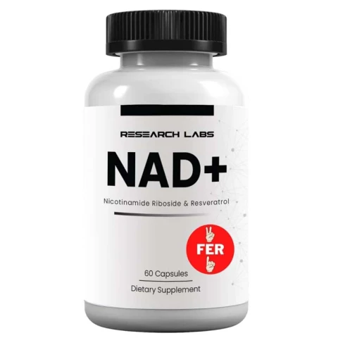 Research Labs NAD+ Nicotinamide Riboside Quercetin Resveratrol Betaine 60 Capsule