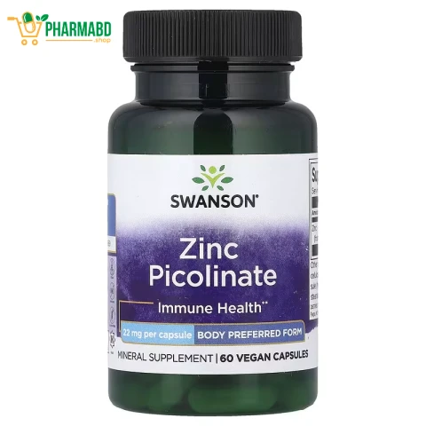 Swanson Zinc Picolinate, 22 mg, 60 Vegan Capsules