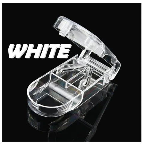Medicine Pill Tablet Cutter Transparent Box Portable Pill Splitter