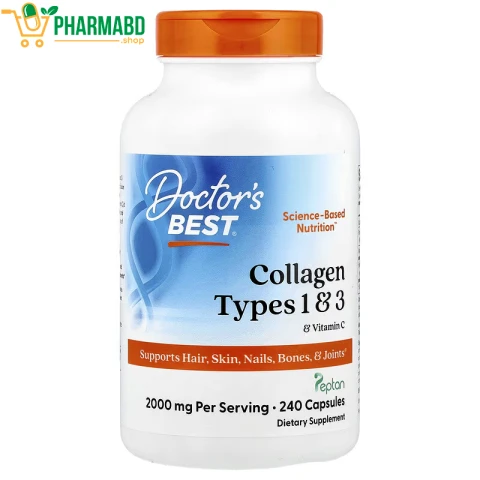 Doctor's Best, Collagen Types 1 & 3 & Vitamin C, 240 Caps