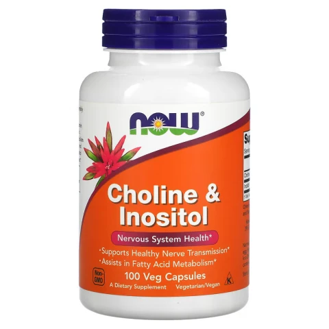 NOW Foods Choline & Inositol, 100 Veg Cap