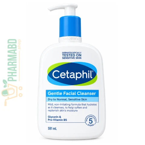 Cetaphil Gentle facial Cleanser Glycerin & Pro-Vitamin B5, 591 ml