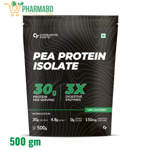 Carbamide Forte Pea Protein Isolate Powder 500 grams With 4.8G BCAA