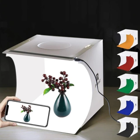 Mini Studio Product Photography Light Box with 6 Backdrops