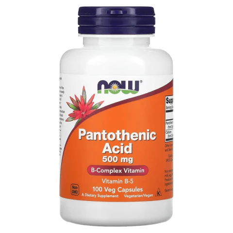 NOW Foods, Pantothenic Acid (Vitamin B-5), 500 mg, 100 VegCaps