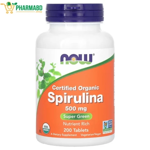 NOW Foods Organic Spirulina 500 mg 200 Tablets