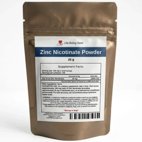 Life Giving Store Zinc Nicotinate Powder 25 grams