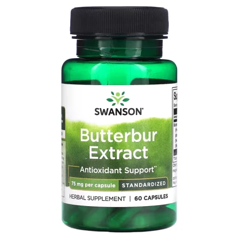 Swanson Butterbur Extract Supplement, 75 mg, 60 Capsules