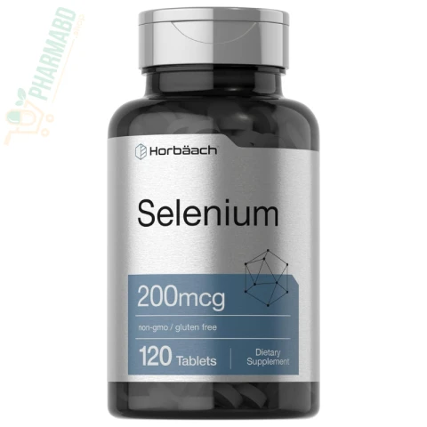 Horbäach Selenium Supplement 200 mcg, 120 Tablets