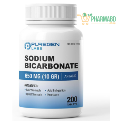 Puregen Labs Sodium Bicarbonate 650mg 200 Tablets