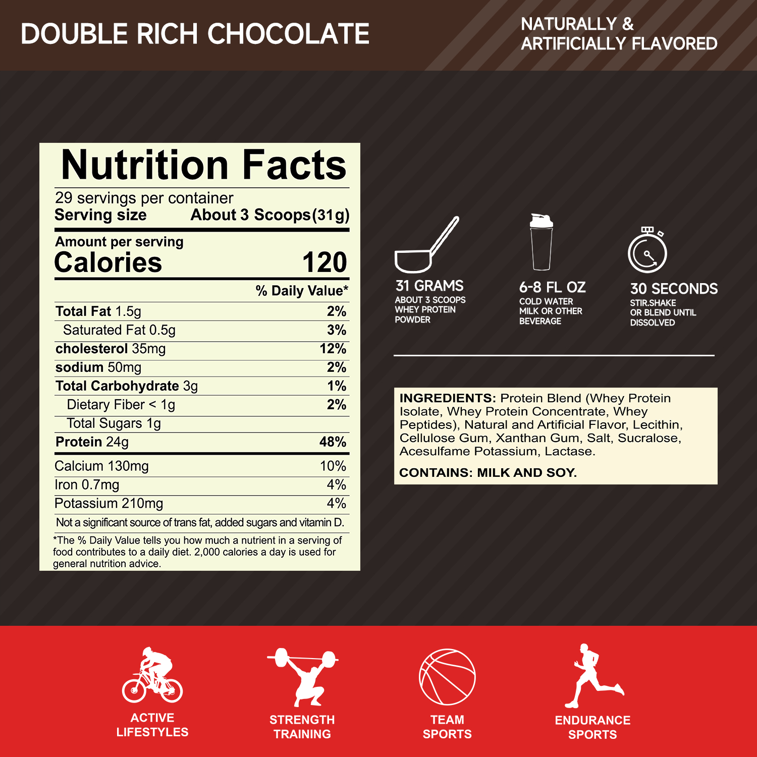 QIUMI Whey Protein Powder Strawberry 200 grams