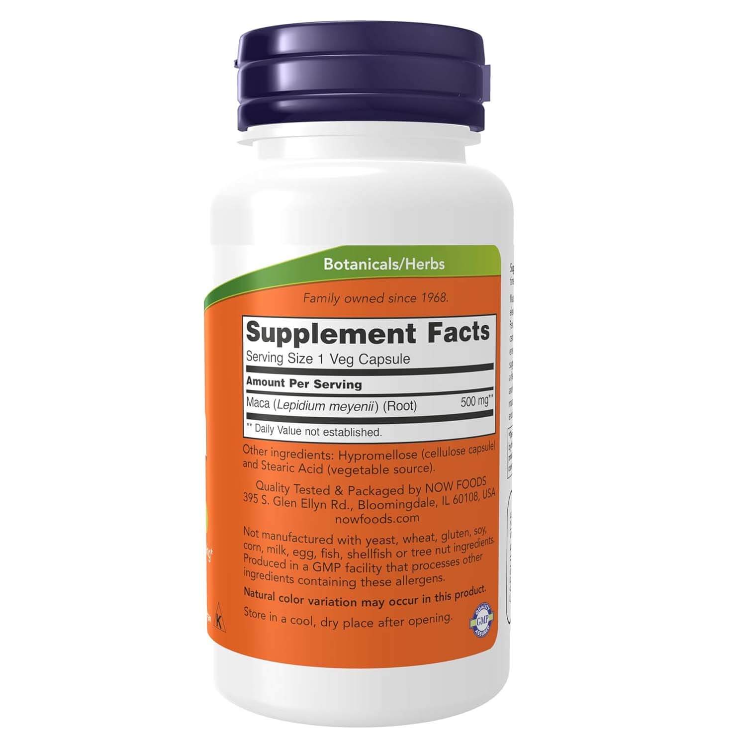 NOW Foods, Maca 500 mg, For Men and Women, 100 VegCaps