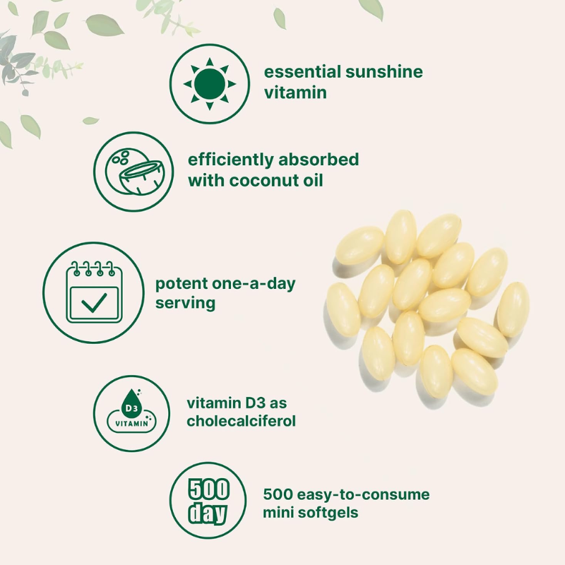 Micro Ingredients Vitamin D3 5,000 IU, 500 Softgels