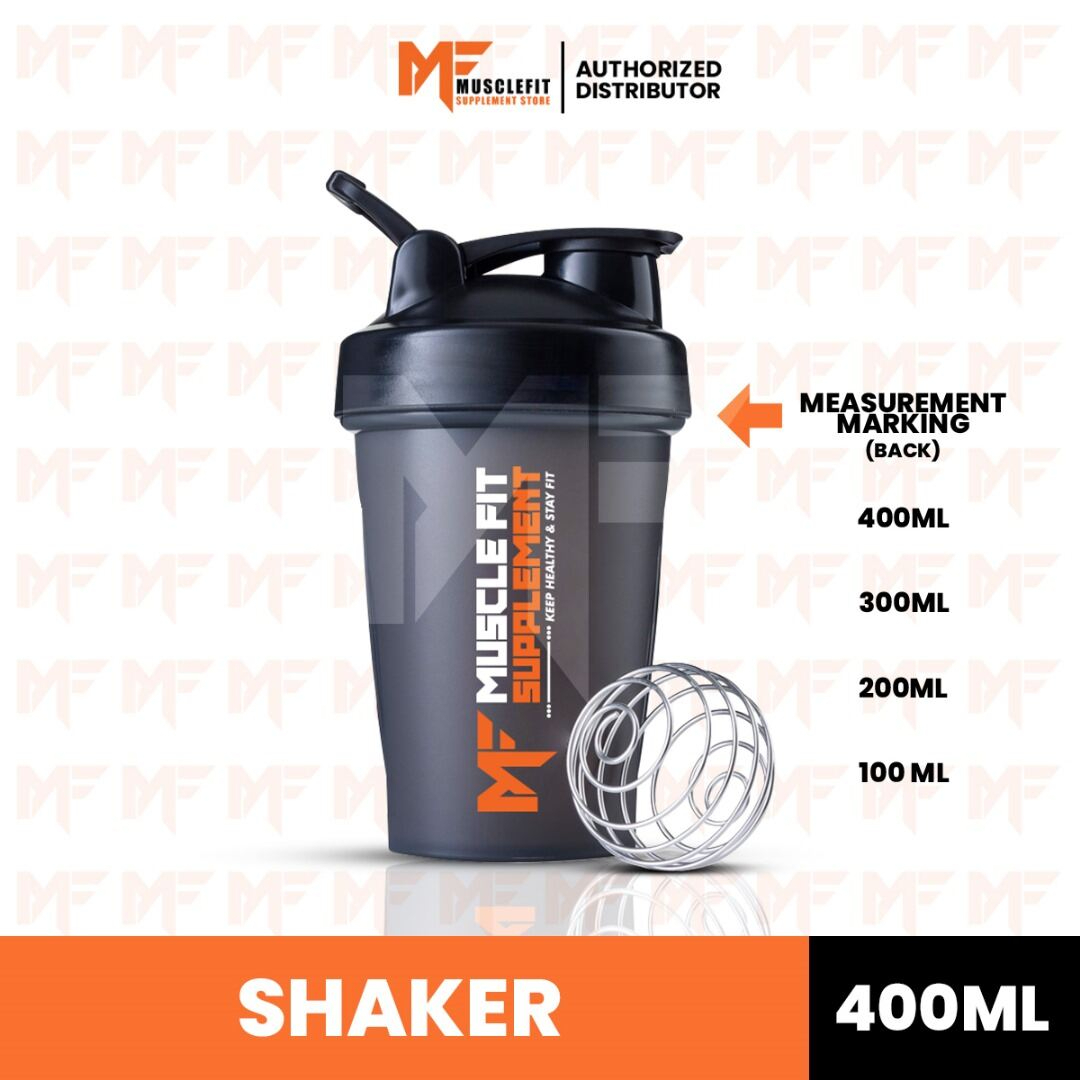 Muscle Fit BPA-Free Protein Steel Spring Shaker 400 ml