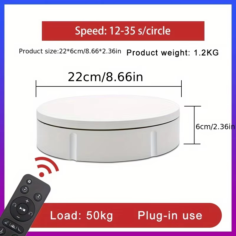 3-Speed Electric Rotating Display Stand 138 MM