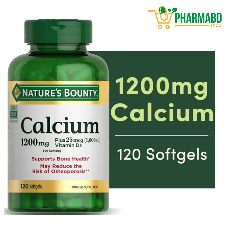 Nature's Bounty Calcium 1200mg with Vitamin D3, 120 Rapid Softgels