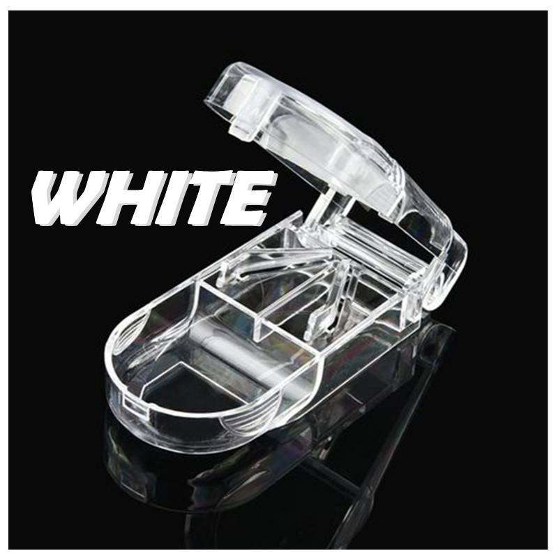 Medicine Pill Tablet Cutter Transparent Box Portable Pill Splitter