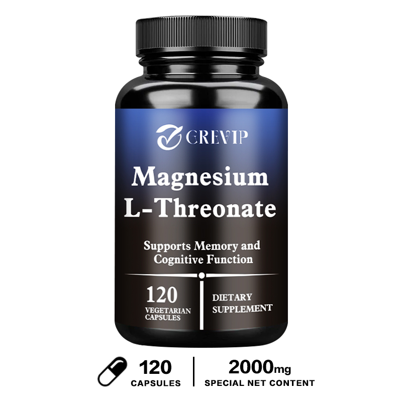 Grevip Magnesium L-Threonate Brain Health & Cognitive Function Support 120 Capsules