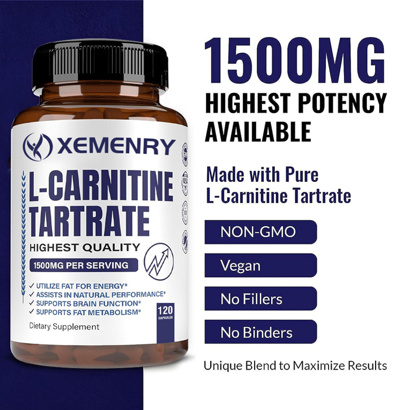 Xemenry L-Carnitine Tartrate, 1500 mg, 120 Capsules