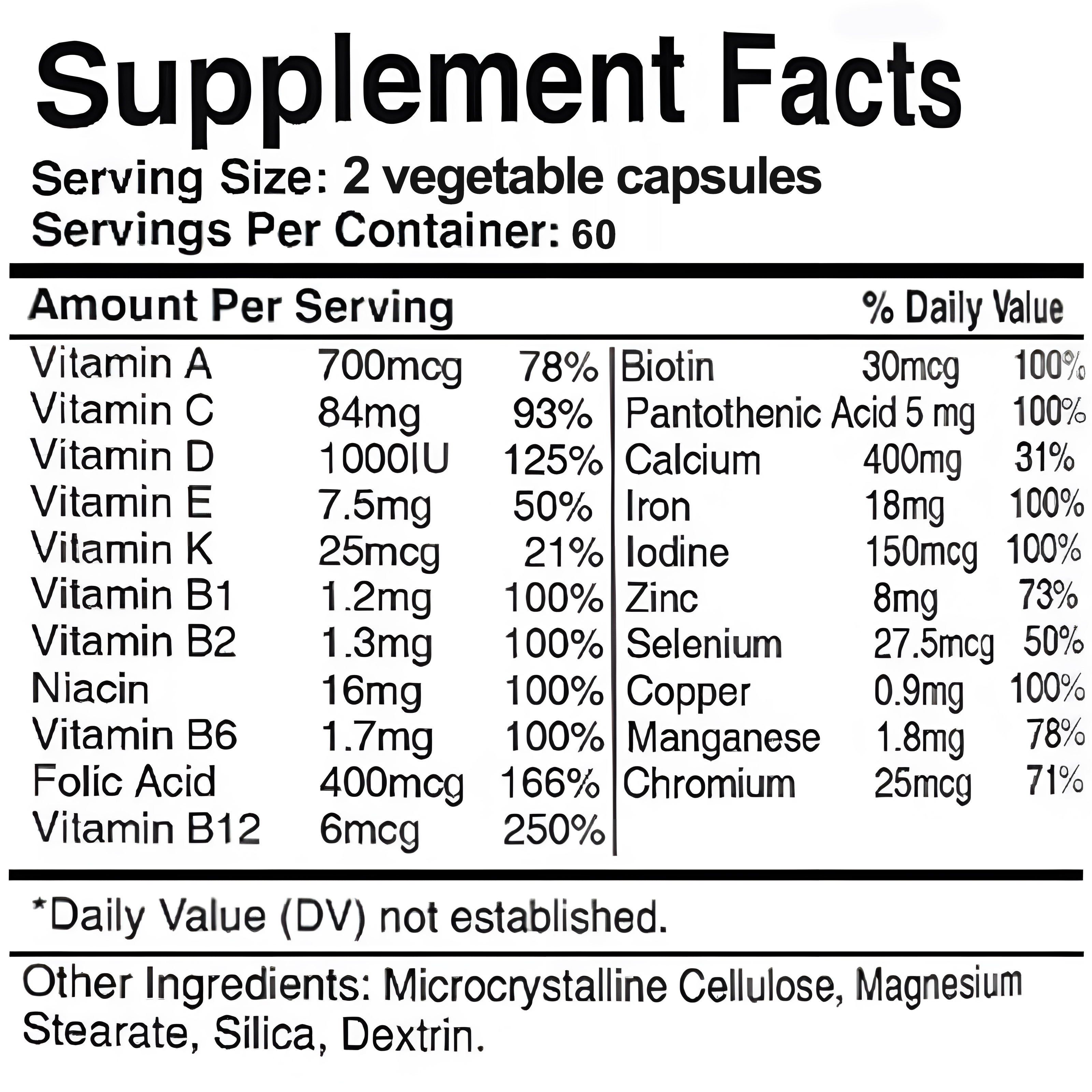 Bcuelov Women's Multivitamin Supplement 120 Capsules