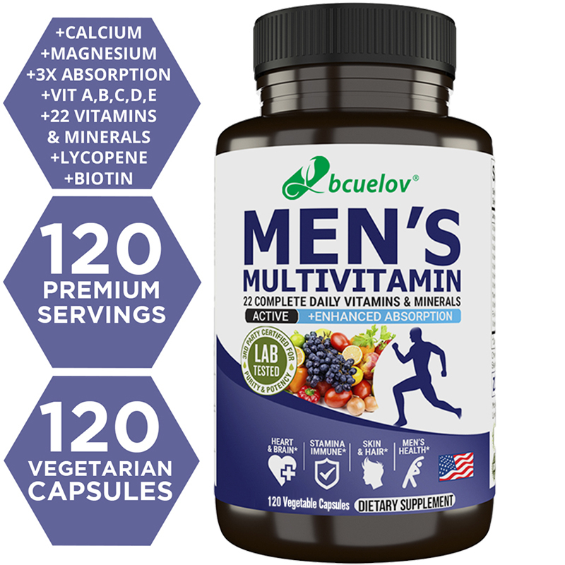 Bcuelov Men's Multivitamin Supplement 120 Capsules