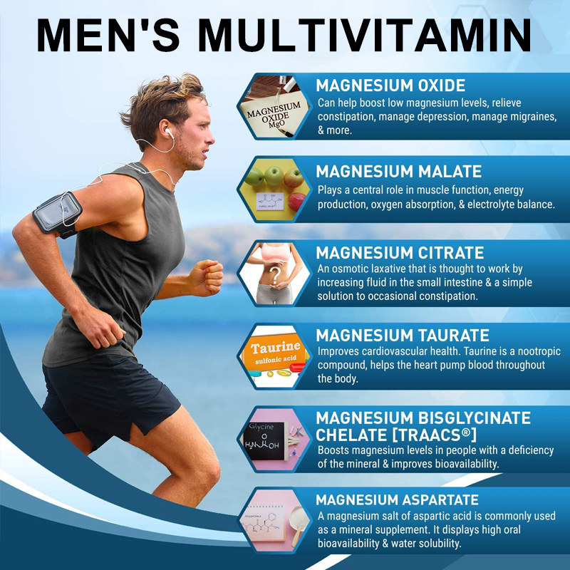 Bcuelov Men's Multivitamin Supplement 120 Capsules
