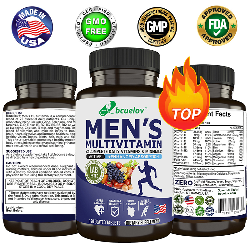 Bcuelov Men's Multivitamin Supplement 120 Capsules
