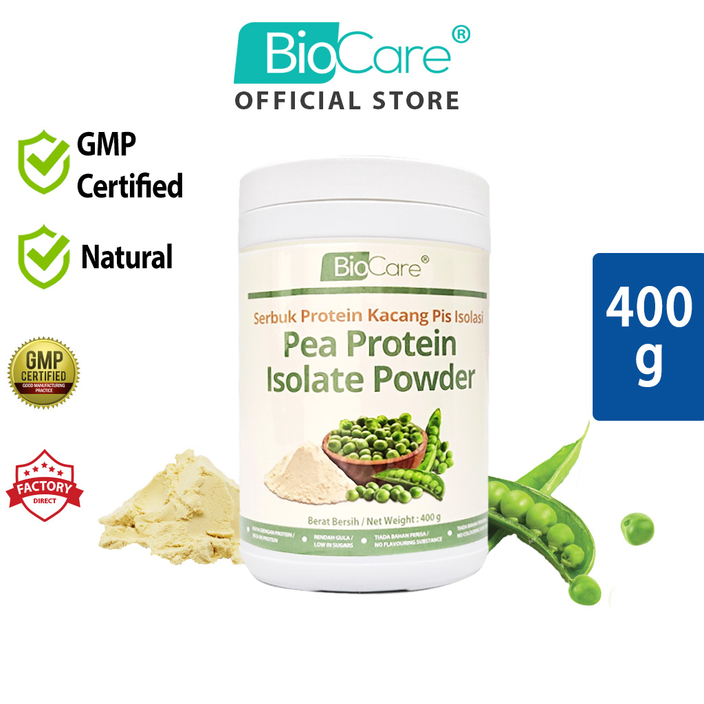 Biocare Pea Protein Isolate powder, 400 grams