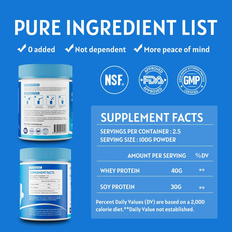 DYVIRE Protein Powder Boosts Immunity NT WT 8.8 oz, 250 Grams