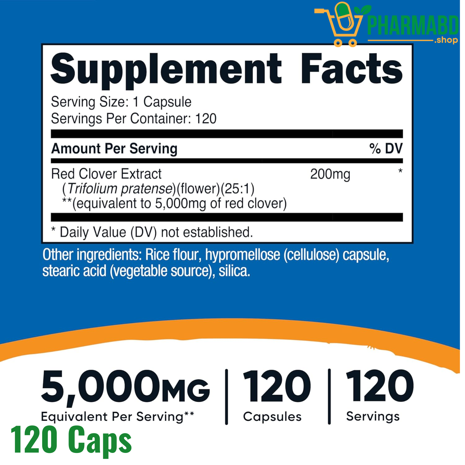 Nutricost Red Clover Blossoms Supplement 120 Capsules
