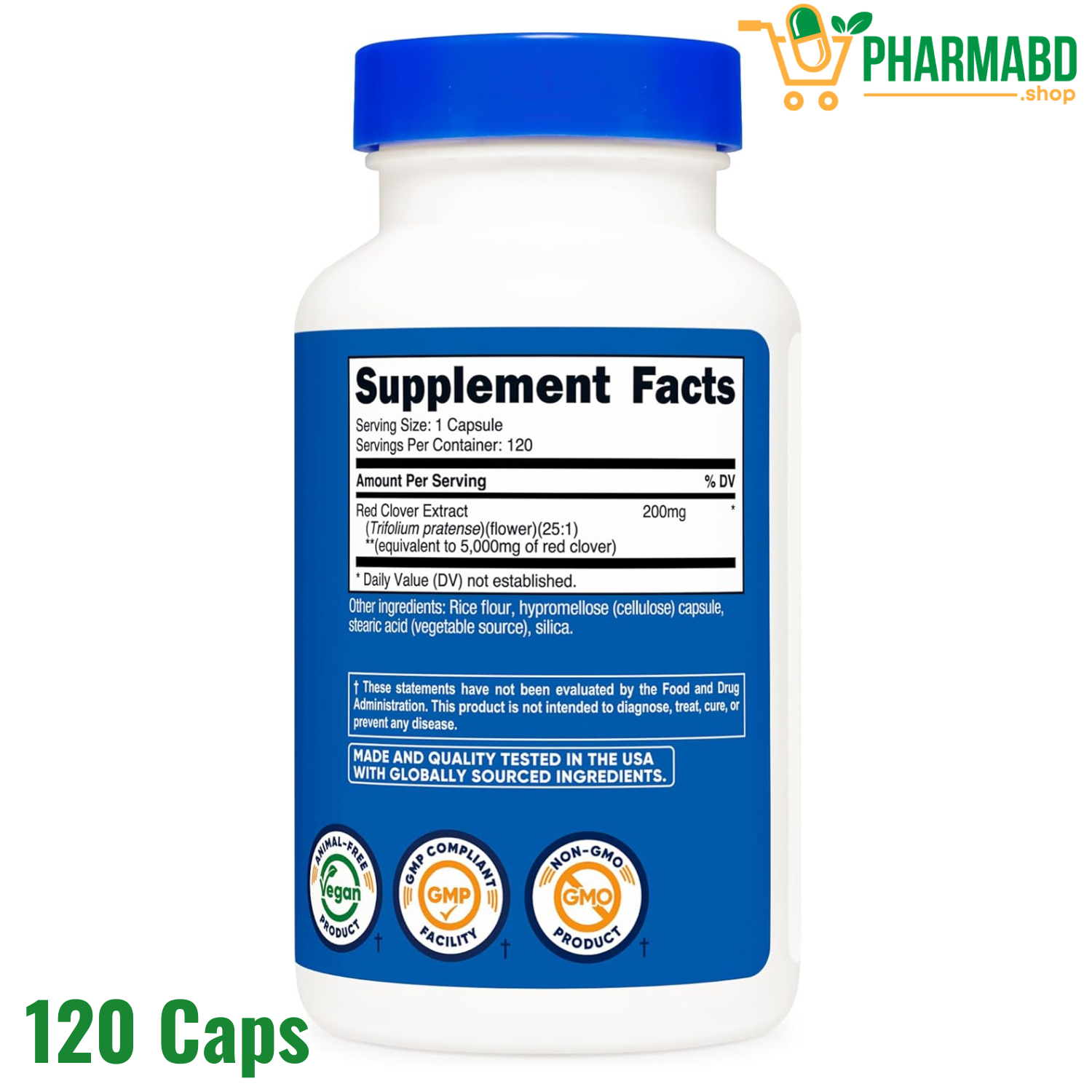 Nutricost Red Clover Blossoms Supplement 120 Capsules