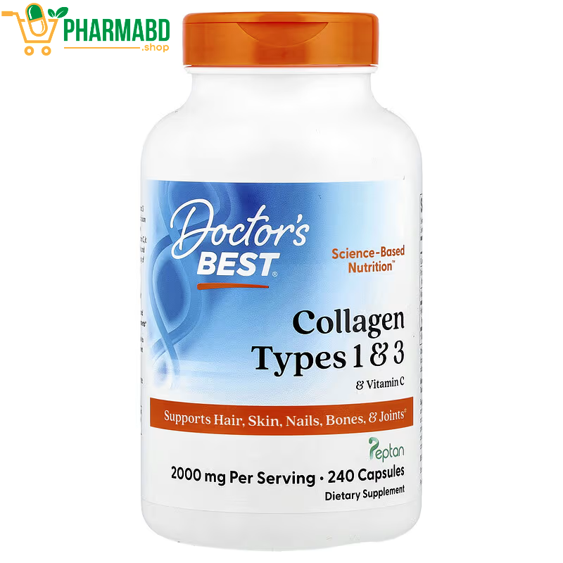 Doctor's Best, Collagen Types 1 & 3 & Vitamin C, 240 Caps