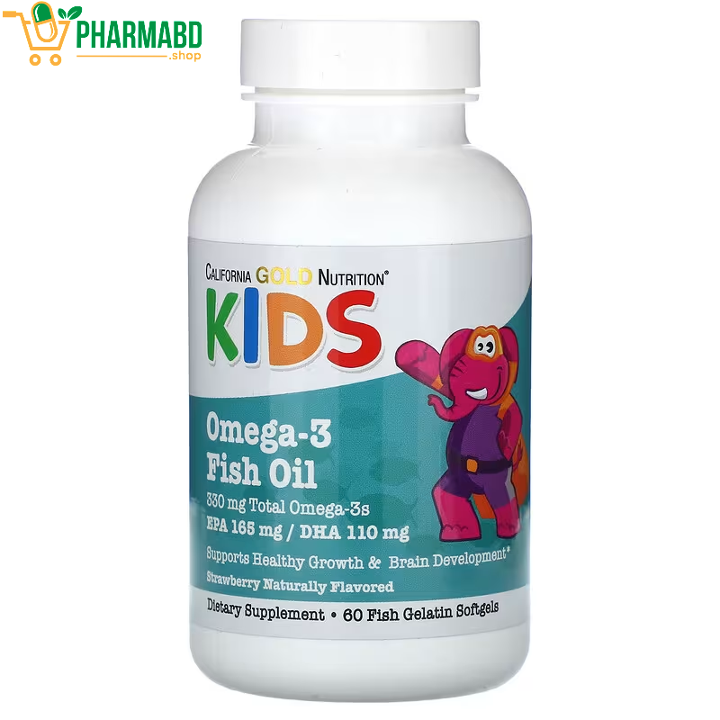 California Gold Nutrition, Kid’s Omega-3 Fish Oil, 60 Fish Gelatin Softgels