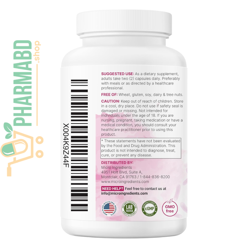 Micro Ingredients Probiotics for Women 100 Billion CFU, 120 VegCapsules