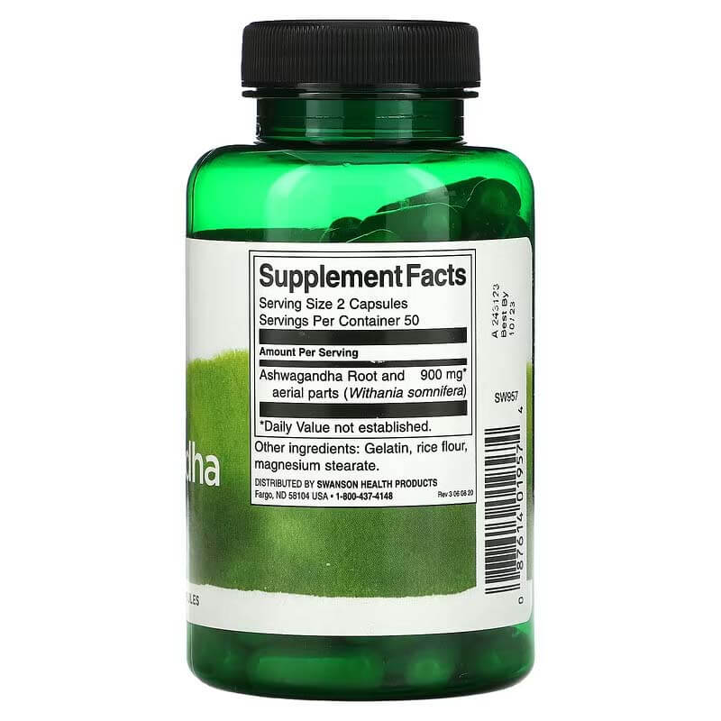 Swanson Ashwagandha, 450 mg, 100 Veg Capsules