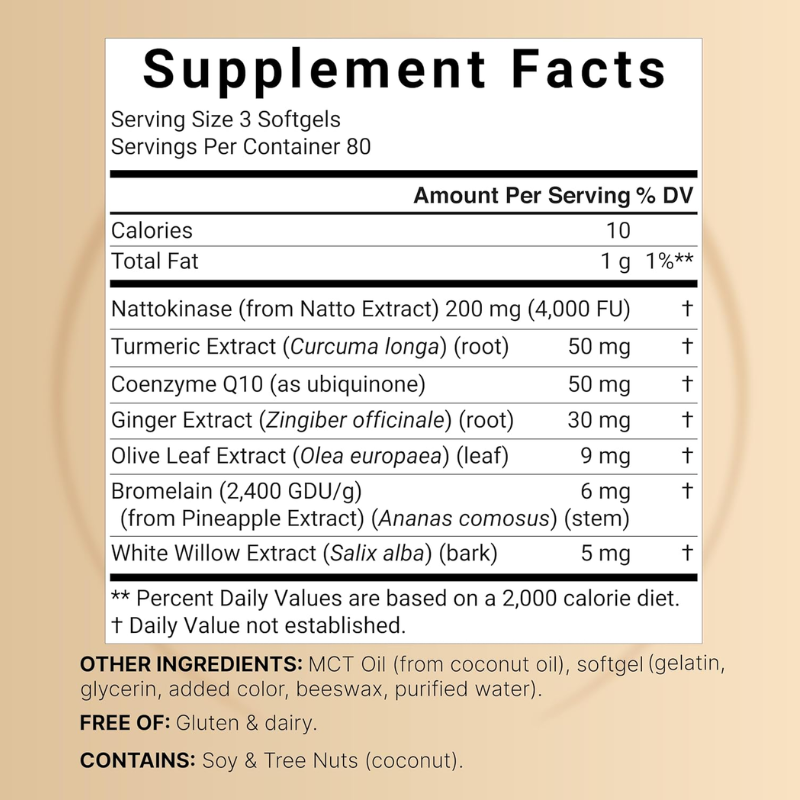NatureBell Nattokinase 4,000 FU, 240 Softgels