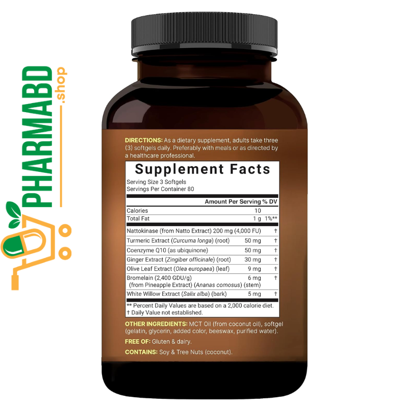 NatureBell Nattokinase 4,000 FU, 240 Softgels