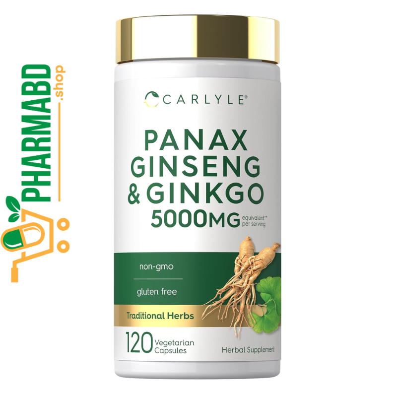 Carlyle Panax Ginseng & Ginkgo 120 VegCapsules
