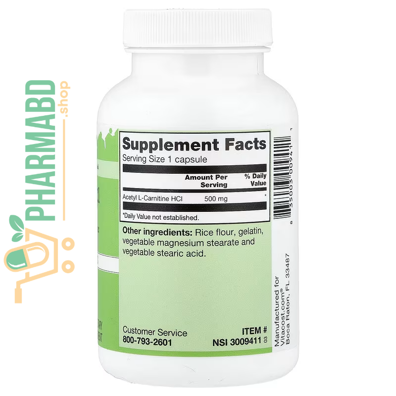 Vitacost, Acetyl L-Carnitine HCl, 500 mg, 120 Caps