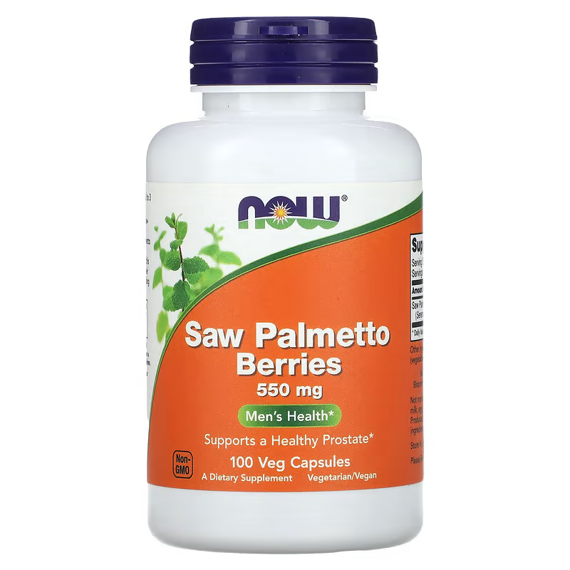 NOW Foods, Saw Palmetto Berries, 550 mg, 100 Veg Caps